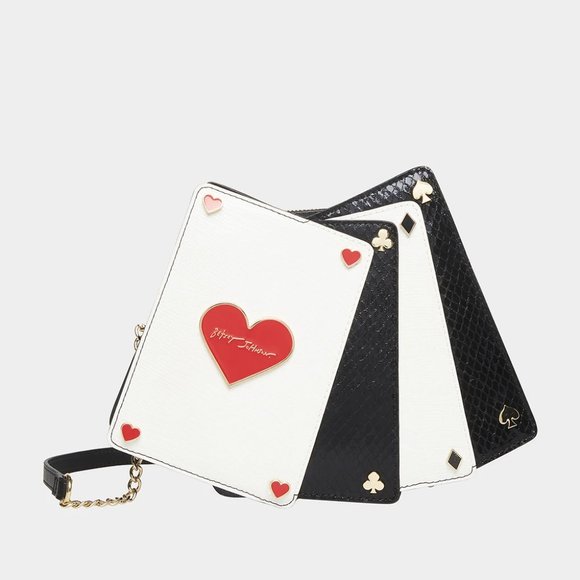 Betsey Johnson Handbags - Betsey Johnson Kitsch Poker Face Crossbody Bag Black Multi BJ32375F NEW SEALED